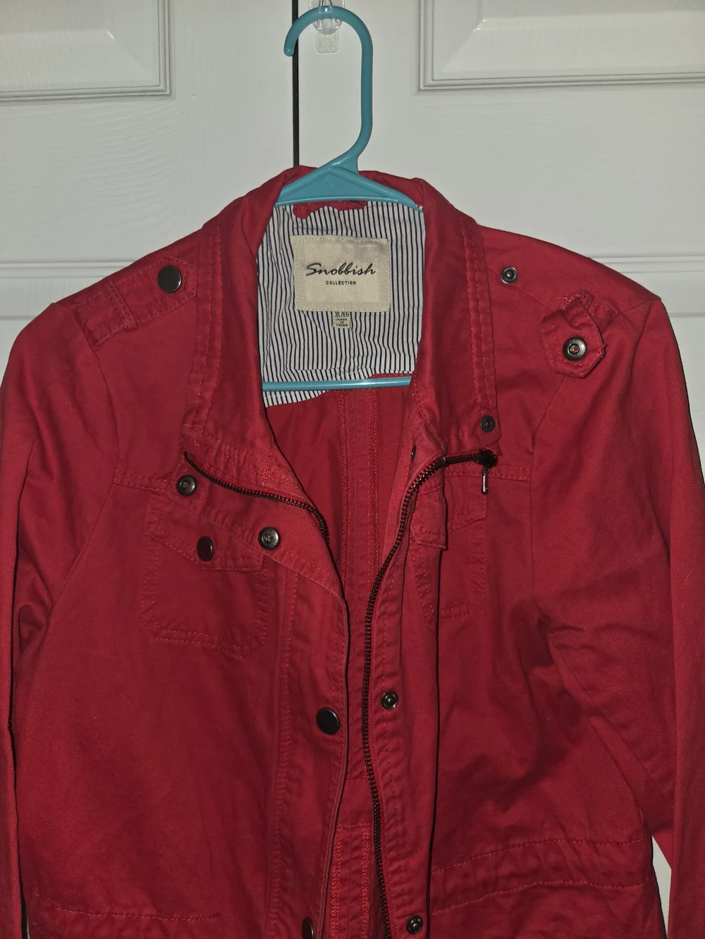 Molli Red Utility Jacket with Front Pockets